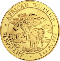 1 Unze Gold Somalia Elefant 2012