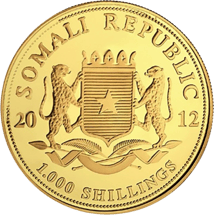 1 Unze Gold Somalia Elefant 2012