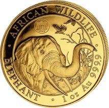 1 Unze Gold Somalia Elefant 2018 PM WMF (Privymark: World Money Fair Berlin | Auflage: 100 Stück)
