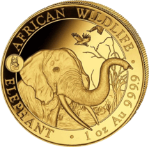 1 Unze Gold Somalia Elefant 2018 Privymark Hund (Auflage:100 | inkl Etui)
