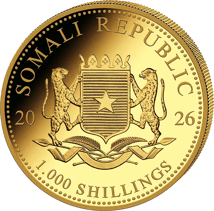 1 Unze Gold Somalia Elefant WMF Berlin Privy Mark 2026 (Auflage: 100)