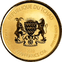 1 Unze Gold Tschad Kek 2022 (Auflage: 100)