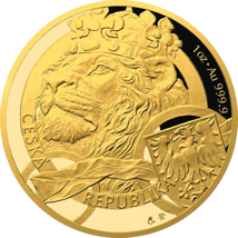 1 Unze Gold Tschechischer Löwe 2025 (Auflage: 500 | Polierte Platte)