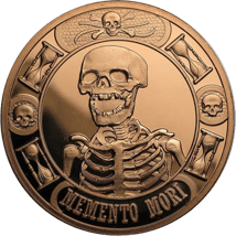 1 Unze Kupfermünze Memento Mori The Last Laugh