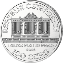 1 Unze Platin Wiener Philharmoniker 2026