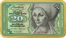 1 Unze Silber 20 Alte Deutsche Mark (Auflage: 100 | teilvergoldet)