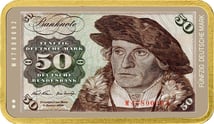 1 Unze Silber 50 Alte Deutsche Mark (Auflage: 100 | teilvergoldet)
