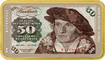 1 Unze Silber 50 Alte Deutsche Mark (Auflage: 100 | teilvergoldet)