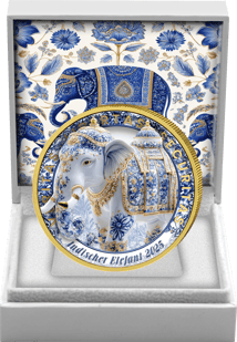 1 Unze Silber Indischer Elefant 2025 (Auflage: 100 | teilvergoldet)