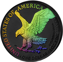 1 Unze Silber American Eagle 2023 Ruthenium-Rainbow Edition (Auflage: 100 | coloriert)