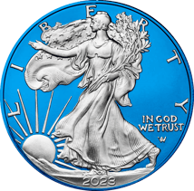 1 Unze Silber American Eagle 2023 Space Blue (Auflage: 100 | coloriert)