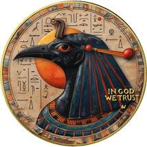 1 Unze Silber Horus Auge 2024 (Auflage: 50 | coloriert | teilvergoldet)