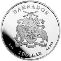 1 Unze Silber Barbados Seepferdchen 2023 (Auflage: 10.000 Stücke)