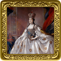1 Unze Silber Bilderrahmen Gemälde Katharina die Große (Auflage: 100 | teilvergoldet)