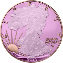 1 Unze Silber American Eagle 2023 Lady Iced Out (Auflage: 50 | roségold)