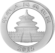 1 Unze Silber China Panda 2015 (teilvergoldet)