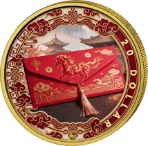 1 Unze Silber Feuerpferd Chinesisches Neujahr 2026 (Auflage: 88 | teilvergoldet)
