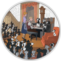 1 Unze Silber Disney 101 Dalmatiner - Plantation 2022  PP (Auflage: 2.000 | coloriert | Polierte Platte)