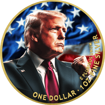 1 Unze Silber Donald Trump 2024 (Auflage: 100 | teilvergoldet)