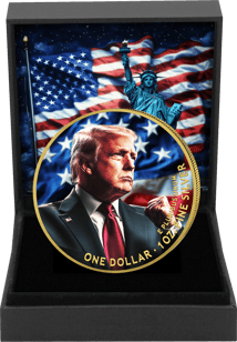 1 Unze Silber Donald Trump 2024 (Auflage: 100 | teilvergoldet)