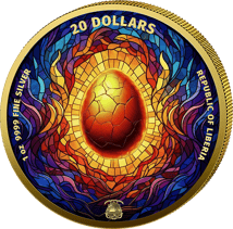 1 Unze Silber Unsterblicher Phönix 2025 (Auflage: 100 | vergoldet)