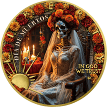 1 Unze Silber Día de Muertos 2025 (Auflage: 100 | teilvergoldet)