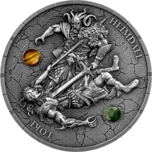 2 Unze Silber Loki und Heimdall Ragnarök 2025 (Auflage: 500 | Ultra High Relief | Antik Finish)