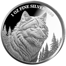 1 Unze Silber Heimische Tiere Wolf 2025 (Auflage: 1.000 | Polierte Platte)