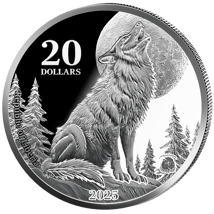 1 Unze Silber Heimische Tiere Wolf 2025 (Auflage: 1.000 | Polierte Platte)