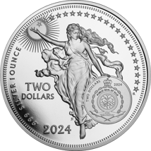 1 Unze Silber Inspirierende Ikonen Johannes Gutenberg 2024 (Auflage: 100 | Polierte Platte)