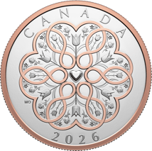 1 Unze Silber Kanada Celebrate Love 2026 (Auflage: 20.000 | Rosegold | Reverse Proof)