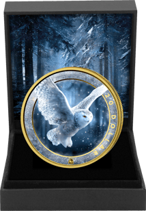 1 Unze Silber Schneeeule 2025 (Auflage: 100 | vergoldet)