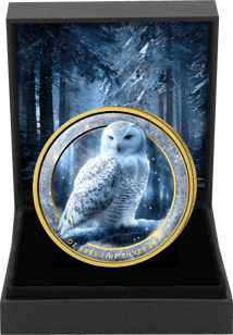 1 Unze Silber Schneeeule 2025 (Auflage: 100 | vergoldet)