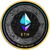 1 Unze Silber Krypto Ethereum Iced Out (Auflage: 100 | teilvergoldet)