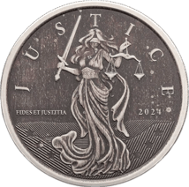 1 Unze Silber Lady Justice 2024 (Auflage: 10.000 | Antik Finish)
