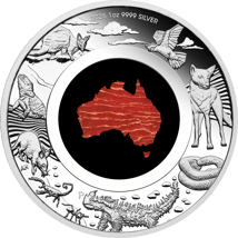 1 Unze Silber Great Southern Land Schlangenhaut Jaspis Opal Serie 2025 (Auflage: 5.000 | Polierte Platte)