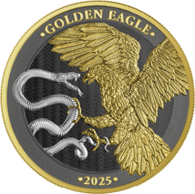 1 kg Silber Malta Golden Eagle 2025 (Auflage: 100 | teilvergoldet)