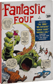 1 Unze Silber Marvel Comix Fantastic Four Nr. 1 Cover 2025 (Auflage: 1.000 | Polierte Platte)