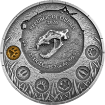 2 Unze Silber Megafauna Cave Lion 2026 (Auflage: 500 | Ultra High Relief)