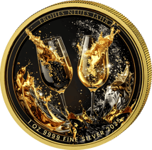 1 Unze Silber Silvester 2025 (Auflage: 100 | teilvergoldet)