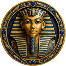 1 Unze Silber Altes Ägypten Tutanchamun 2025 (Auflage: 100 | Saphire | teilvergoldet)