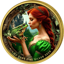1 Unze Silber Märchen - Der Froschkönig 2025 (Auflage: 100 | teilvergoldet)