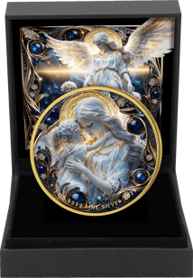 1 Unze Silber Schutzengel mit Kind 2025 (Auflage: 100 | vergoldet)