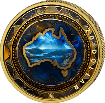 1 Unze Silber Australische Regenbogenschlange 2025 (Auflage: 100 | teilvergoldet)