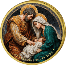 1 Unze Silber Heilige Familie Mosaik 2025 (Auflage: 100 | vergoldet)
