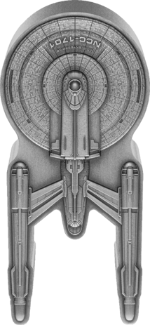 3 Unze Silber Star Trek Enterprise 2024 (Auflage: 1.000 | Antik Finish)