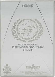 1 Unze Silber Star Trek Der Zorn des Khan Filmplakat 2025 (Auflage: 1.000 | Polierte Platte)