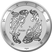 1 Unze Silber Sternzeichen Fische 2022