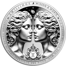 1 Unze Silber Sternzeichen Zwilling 2026 (Auflage: 5.000 | Diamant | Polierte Platte)