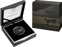 1 Unze Silber Tasmanischer Tiger 2019 PP (Auflage: 5.000 | Teilvergoldet | Black-Nickel-Veredelung)